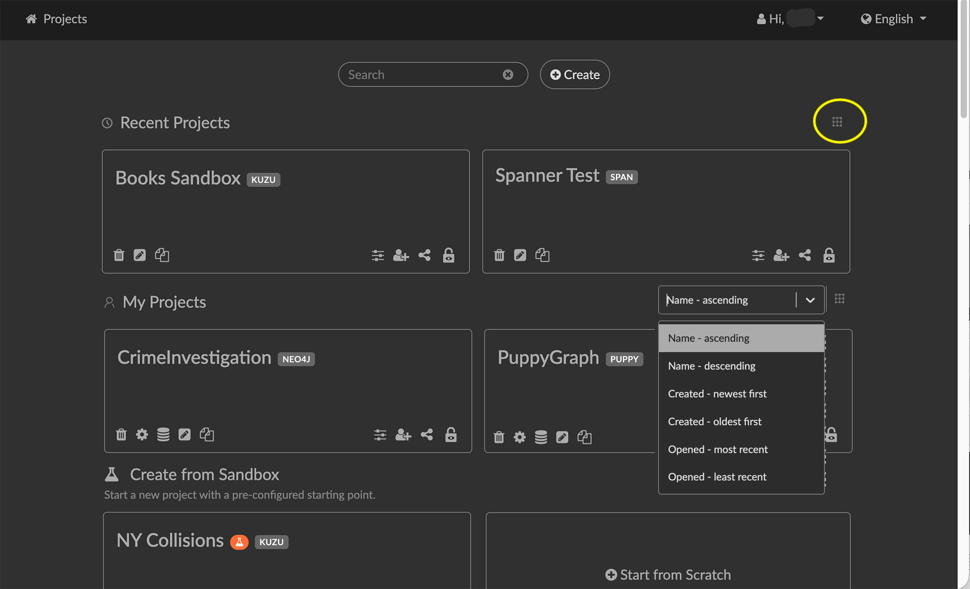 01 03 01 ProjectsHomeSort